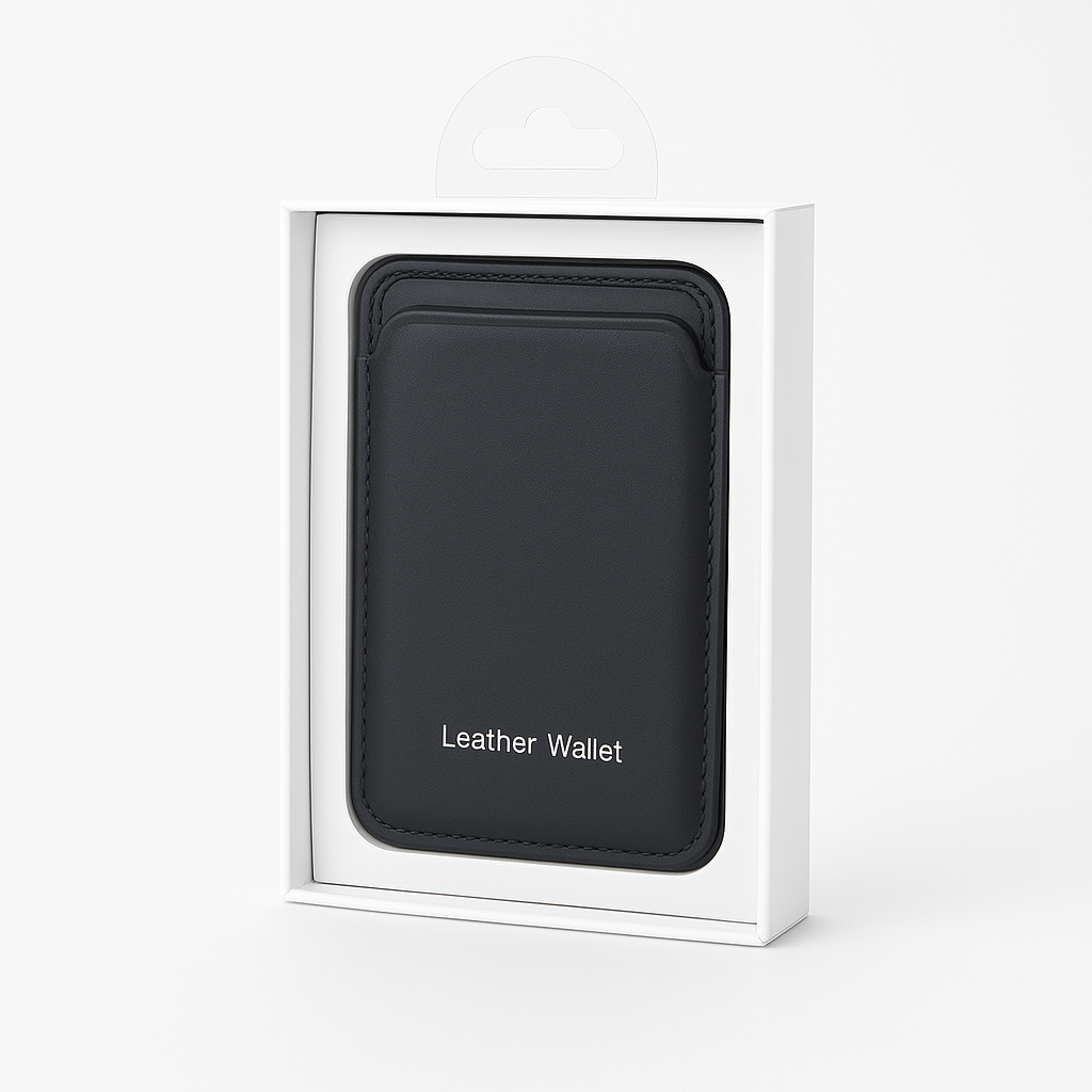 Étui portefeuille magnétique en cuir MagSafe